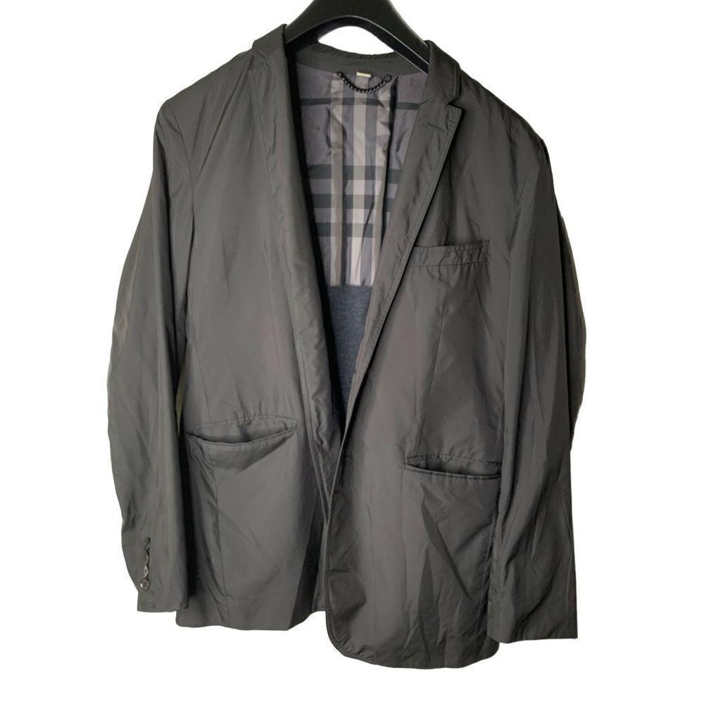 Burberry London blazer jacket vented black nova check women’s size 50 / US 16